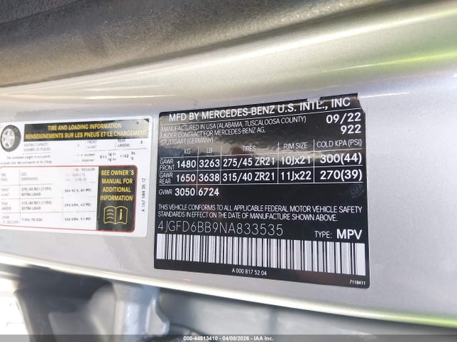 Продаж на аукціоні авто 2022 Mercedes-benz Amg Gle 53 Coupe 4matic, vin: 4JGFD6BB9NA833535, номер лоту: 44813410
