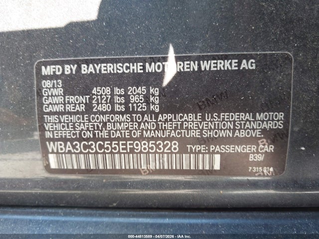 2014 BMW 320I WBA3C3C55EF985328 Photo 8