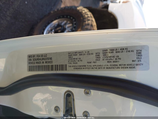 3C6UR5HL8RG370745 RAM 2500 Tradesman 4x4 8&#039; Box
