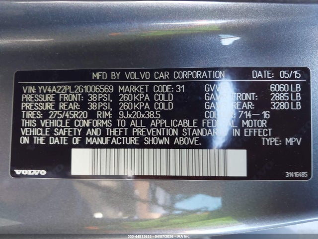 2016 VOLVO XC90 YV4A22PL2G1006569 Photo 8