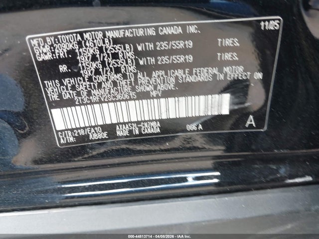 44813714 :رقم المزاد ، 2T3C1RFV2SC360615 vin ، 2025 Toyota Rav4 Xle Premium مزاد بيع