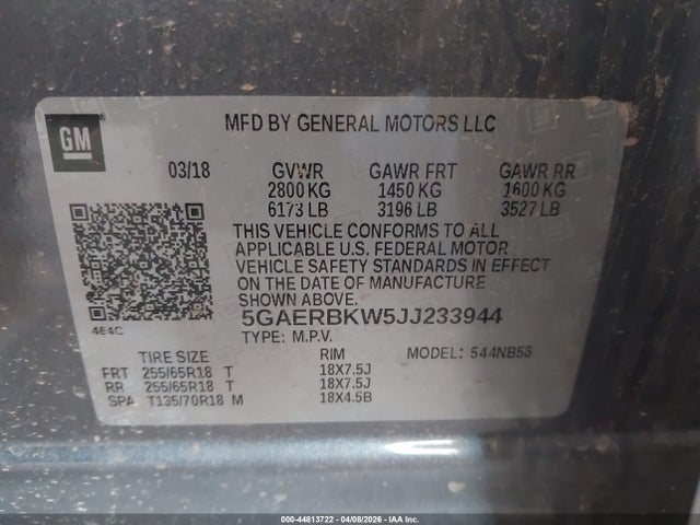 5GAERBKW5JJ233944 Buick Enclave Essence