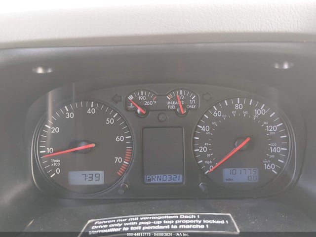 44813775 :رقم المزاد ، WV2NB47032H022951 vin ، 2002 Volkswagen Eurovan Mv مزاد بيع