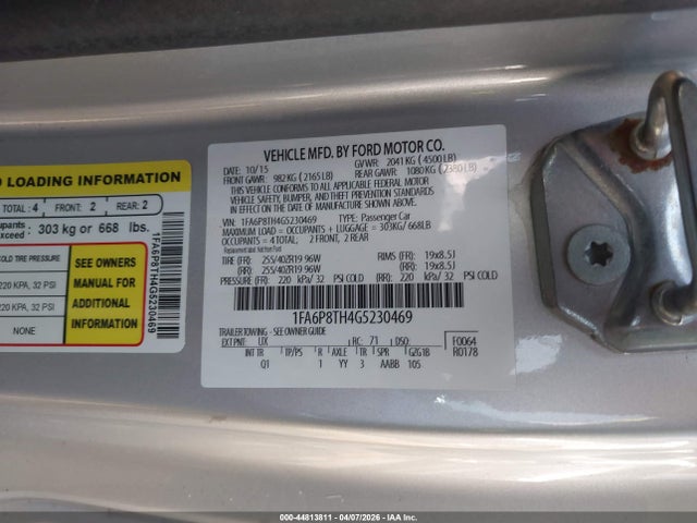 Ford Mustang Ecoboost 2016 1FA6P8TH4G5230469 Image 9