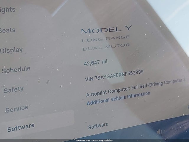 7SAYGAEEXNF553999 Tesla Model Y Long Range Dual Motor All-wheel Drive
