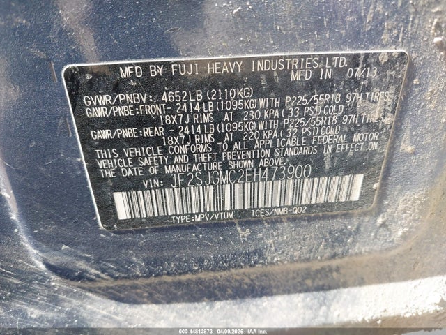 Продажа на аукционе авто 2014 Subaru Forester 2.0xt Touring, vin: JF2SJGMC2EH473900, номер лота: 44813873