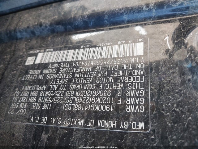 Auction sale of the 2023 Honda Hr-v Awd Sport, vin: 3CZRZ2H53PM704204, lot number: 44814009
