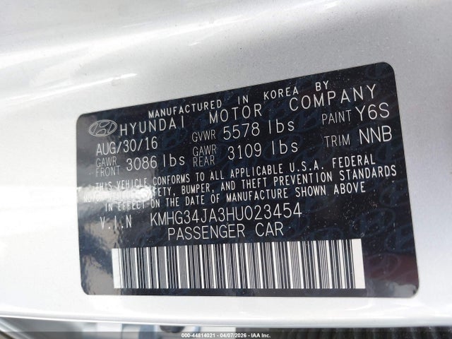 KMHG34JA3HU023454 Genesis G90 3.3t Premium
