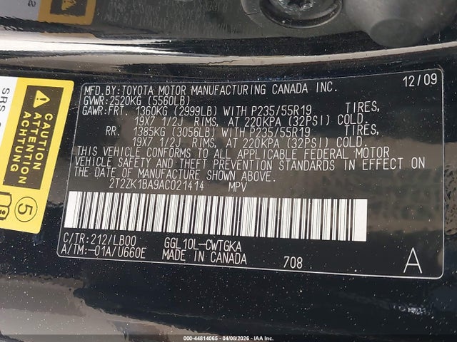 2010 LEXUS RX 350 2T2ZK1BA9AC021414 Photo 8