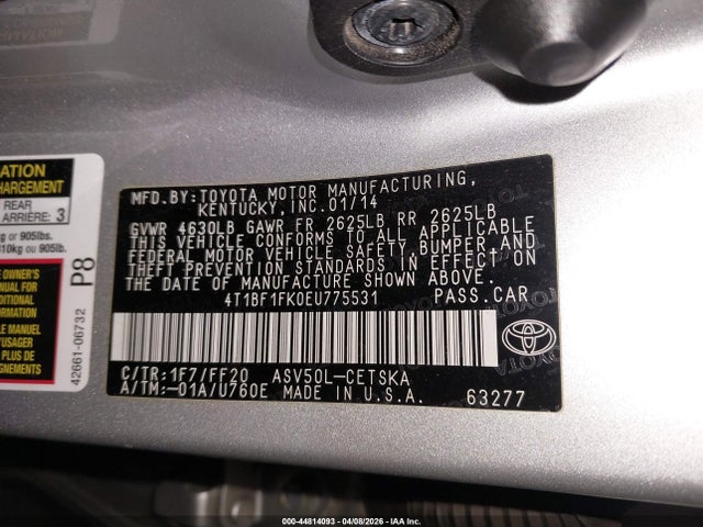 4T1BF1FK0EU775531 Toyota Camry Se Sport