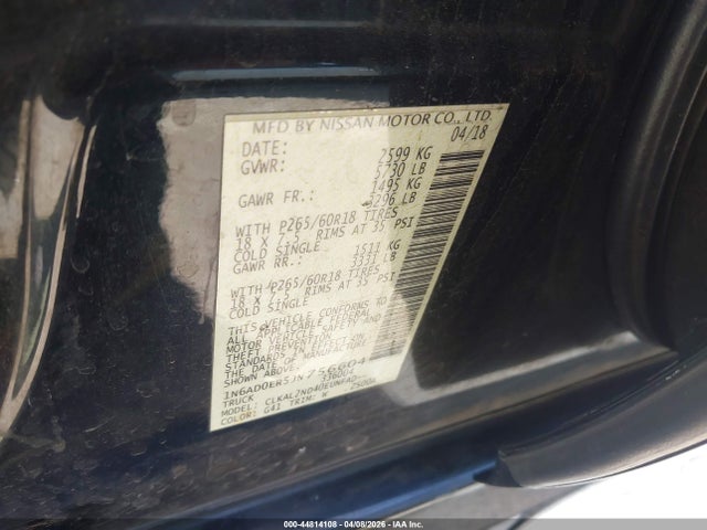 1N6AD0ER5JN756604 Nissan Frontier Sv