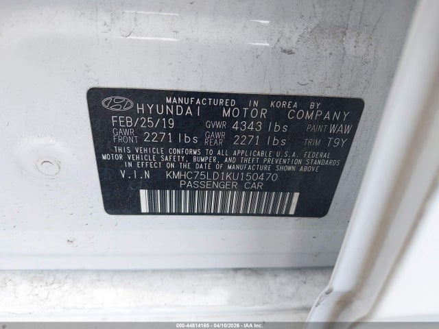 KMHC75LD1KU150470 Hyundai Ioniq Plug-in Hybrid Limited