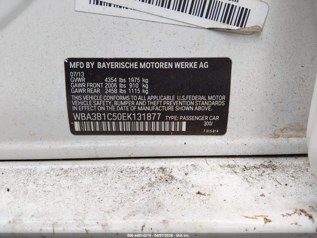 2014 BMW 320I WBA3B1C50EK131877 Photo 8