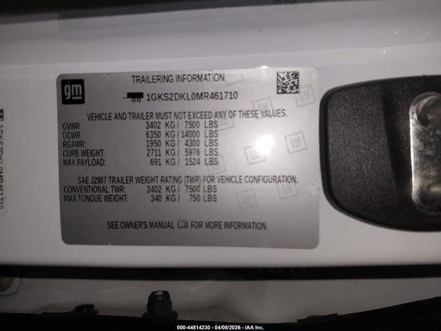 1GKS2DKL0MR461710 GMC Yukon 4wd Denali