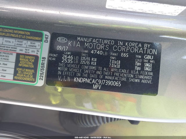 Продаж на аукціоні авто 2018 Kia Sportage Ex, vin: KNDPNCAC9J7390065, номер лоту: 44814248