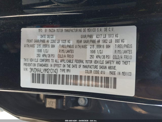 Продажа на аукционе авто 2021 Mazda Cx-30 2.5 S, vin: 3MVDMAALXMM210143, номер лота: 44814261