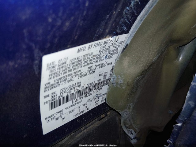 44814354 :رقم المزاد ، 1FAHP2E83EG110795 vin ، 2014 Ford Taurus Sel مزاد بيع