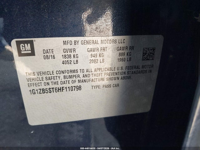 1G1ZB5ST6HF110798 Chevrolet MALIBU LS
