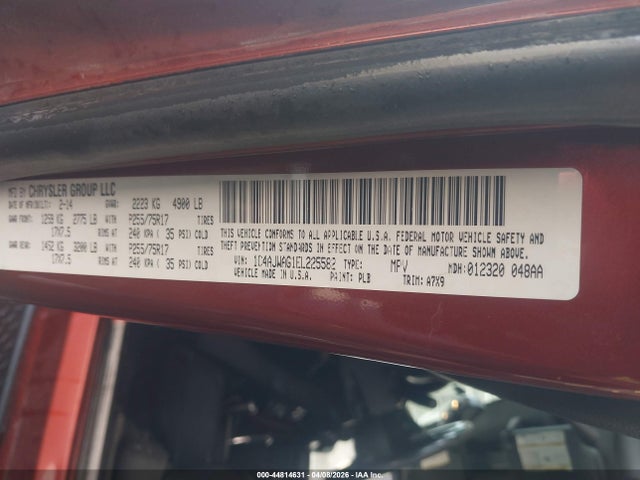 2014 Jeep Wrangler Sport მანქანა იყიდება აუქციონზე, vin: 1C4AJWAG1EL225582, აუქციონის ნომერი: 44814631