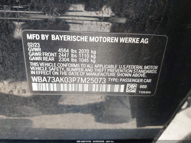 Продаж на аукціоні авто 2023 Bmw 228 Gran Coupe I Xdrive, vin: WBA73AK03P7M25073, номер лоту: 44814700