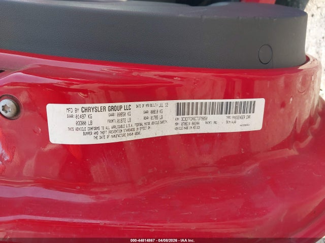 2012 Fiat 500c Pop მანქანა იყიდება აუქციონზე, vin: 3C3CFFDR6CT379850, აუქციონის ნომერი: 44814867