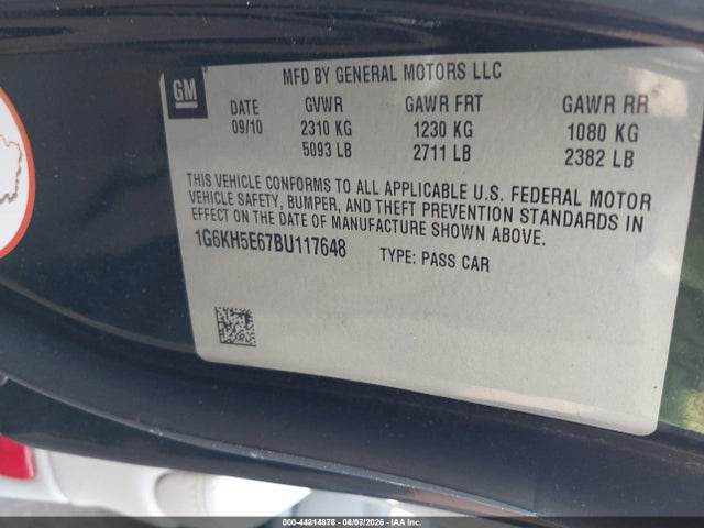 Продаж на аукціоні авто 2011 Cadillac Dts Premium Collection, vin: 1G6KH5E67BU117648, номер лоту: 44814878