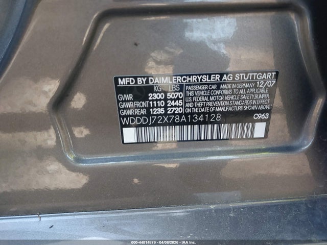 Aukcja sprzedaży 2008 Mercedes-benz Cls 550, vin: WDDDJ72X78A134128, numer aukcji: 44814879