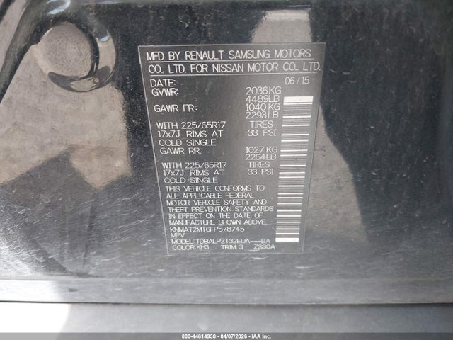 2015 NISSAN ROGUE KNMAT2MT6FP578745 Photo 8