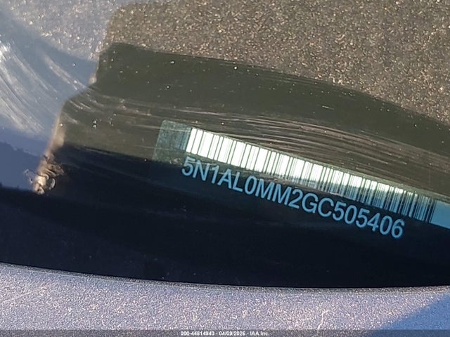 Aukcja sprzedaży 2016 Infiniti Qx60, vin: 5N1AL0MM2GC505406, numer aukcji: 44814943