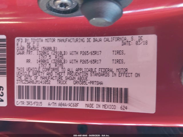3TMCZ5AN8JM141052 Toyota Tacoma