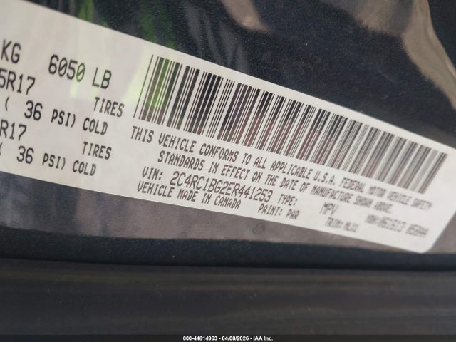 Продаж на аукціоні авто 2014 Chrysler Town & Country Touring, vin: 2C4RC1BG2ER441253, номер лоту: 44814963
