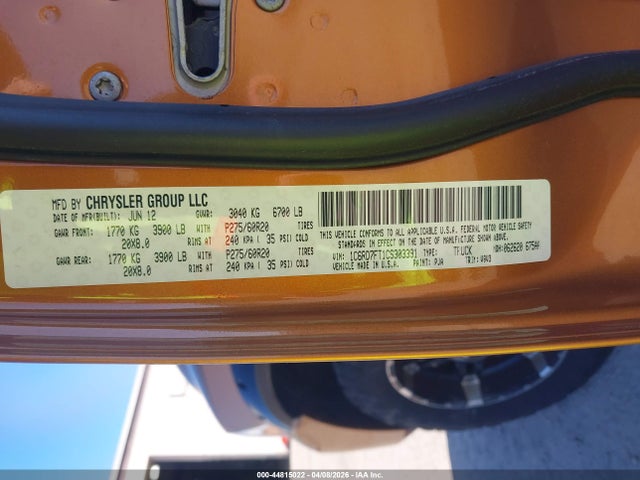 Продаж на аукціоні авто 2012 Ram 1500 St, vin: 1C6RD7FT1CS303391, номер лоту: 44815022