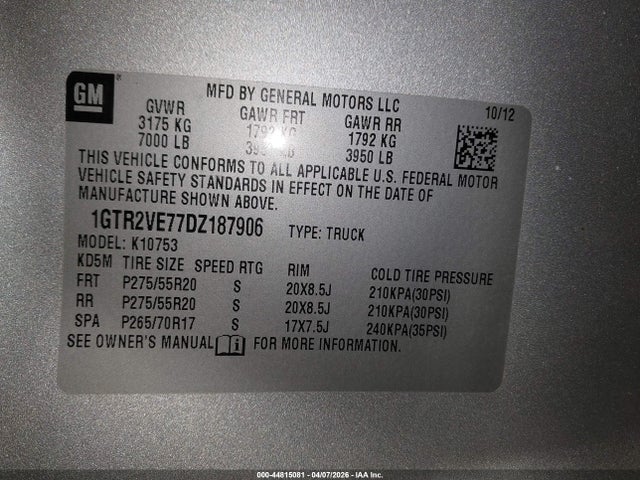 2013 GMC SIERRA 1500 1GTR2VE77DZ187906 Photo 8