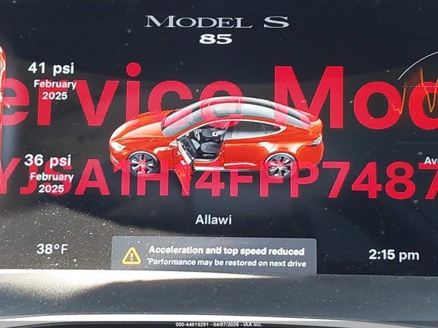 2015 TESLA MODEL S 5YJSA1H14FFP74870 Photo 6