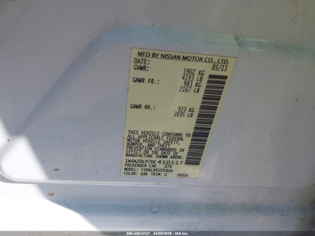 2013 NISSAN LEAF 1N4AZ0CP7DC410517 Photo 8