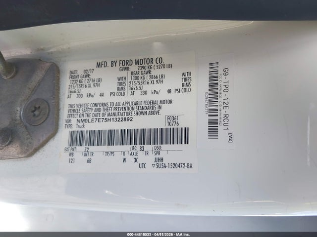 2017 FORD TRANSIT CONNECT NM0LE7E75H1322892 Photo 8