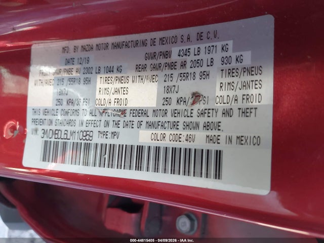Aukcja sprzedaży 2020 Mazda Cx-30 Preferred Package, vin: 3MVDMBDL6LM110959, numer aukcji: 44815405