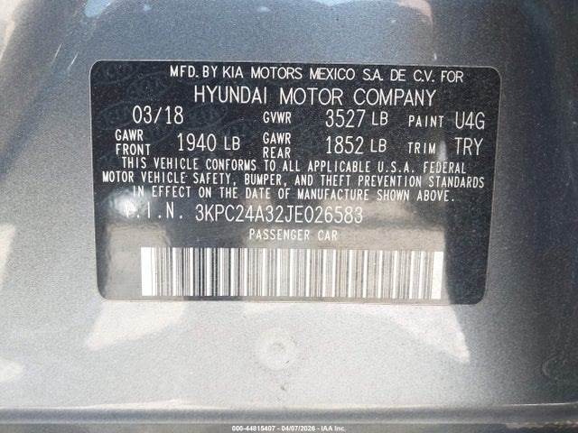3KPC24A32JE026583 Hyundai Accent Sel