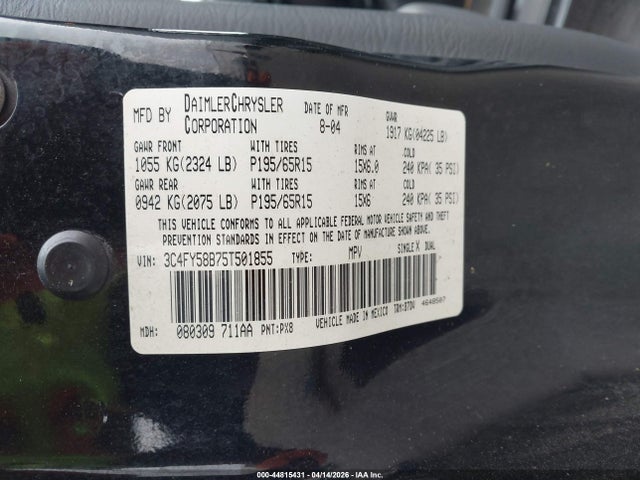 2005 CHRYSLER PT CRUISER 3C4FY58B75T501855 Photo 8
