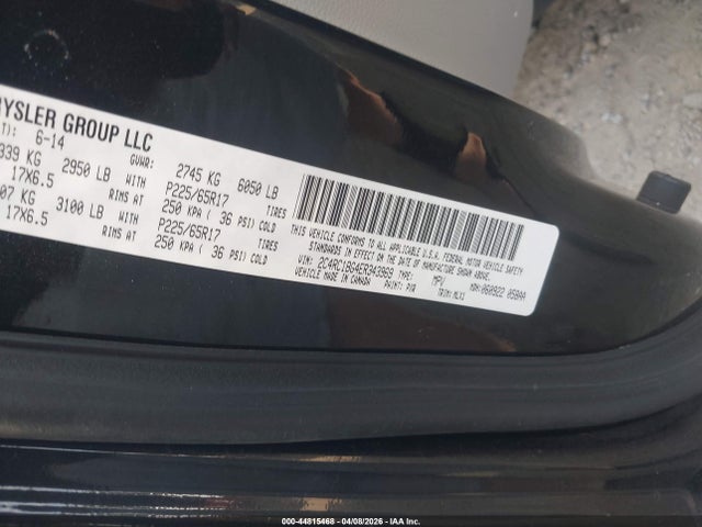 2014 Chrysler Town & Country Touring მანქანა იყიდება აუქციონზე, vin: 2C4RC1BG4ER343969, აუქციონის ნომერი: 44815468