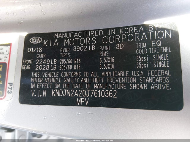 Aukcja sprzedaży 2018 Kia Soul !, vin: KNDJN2A20J7610362, numer aukcji: 44815513