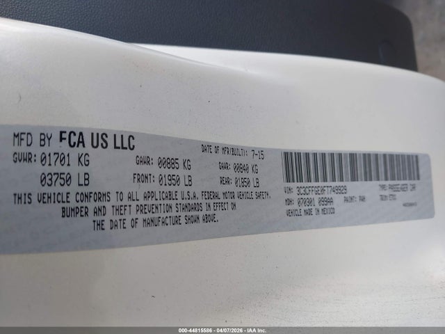 2015 FIAT 500E 3C3CFFGE0FT749929 Photo 8