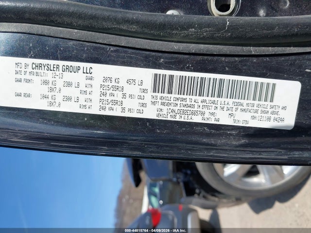 Jeep Compass Latitude 2014 1C4NJDEB2ED665700 Image 9