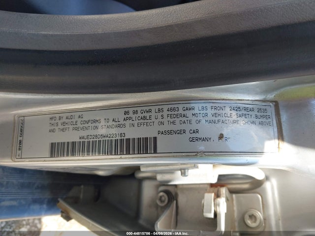 Продаж на аукціоні авто 1998 Audi A4 2.8, vin: WAUED28D5WA223163, номер лоту: 44815786