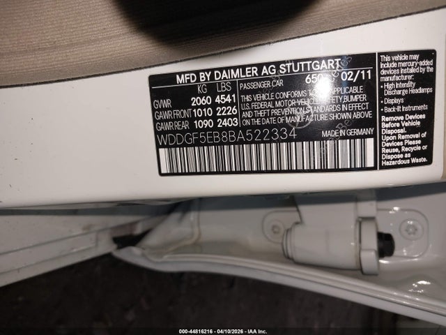 Продажа на аукционе авто 2011 Mercedes-benz C 300 Sport, vin: WDDGF5EB8BA522334, номер лота: 44816216