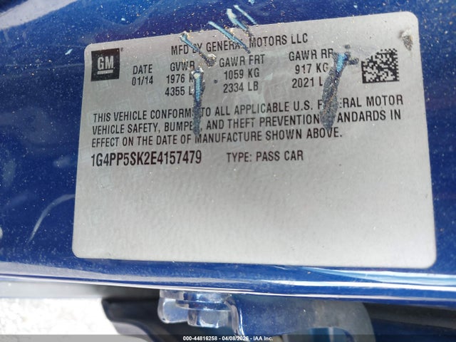 Продажа на аукционе авто 2014 Buick Verano, vin: 1G4PP5SK2E4157479, номер лота: 44816258