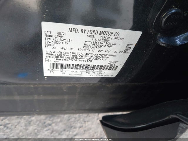 Ford Explorer Limited 2023 1FMSK8FH7PGB83179 Image 9