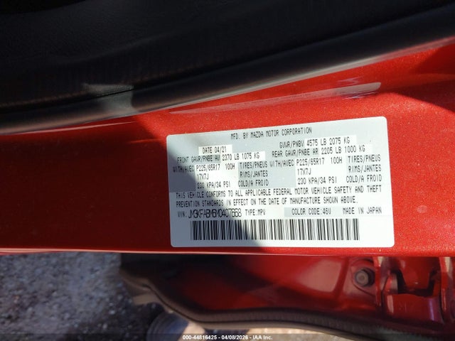 Aukcja sprzedaży 2021 Mazda Cx-5 Sport, vin: JM3KFABM6M0407668, numer aukcji: 44816425