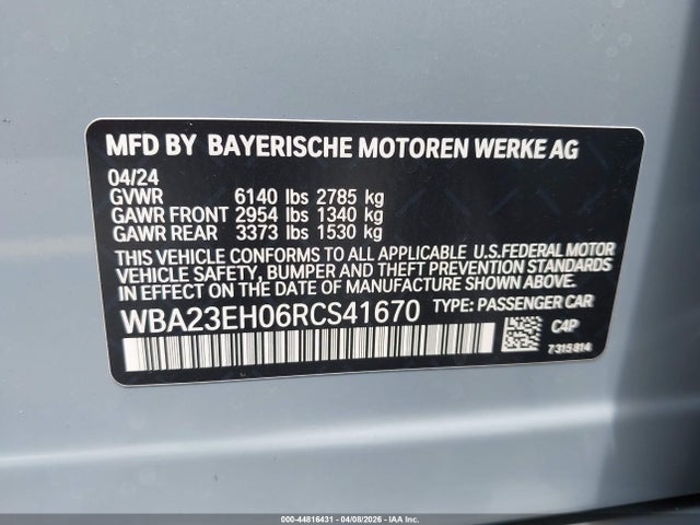 WBA23EH06RCS41670 BMW 740I