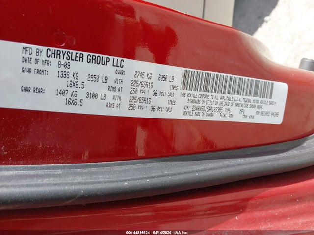 Продаж на аукціоні авто 2010 Dodge Grand Caravan Sxt, vin: 2D4RN5D15AR107385, номер лоту: 44816524